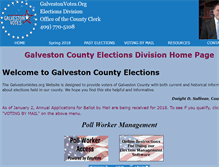 Tablet Screenshot of galvestonvotes.org